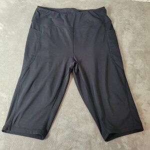 Baleaf Womens Shorts 2XL Plus LONG Biker Black Poly Blend Lightweight BLA127E